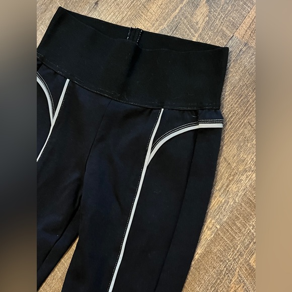Maniere De Voir black silver trim leggings Size 8 - Picture 4 of 9
